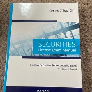 Kaplan series 7 securities license exam manual book